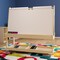 Flash Furniture Bright Beginnings Commercial Wooden Mobile Dual Sided 4 Person Art Station with Locking Caster Wheels and Bottom Shelf Storage, Natural MK-ME16621-GG - alternate 2